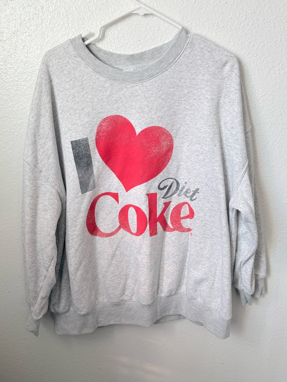 Ripple Junction Women’s Light Gray 'I Heart Diet Coke' Graphic Sweatshirt